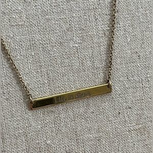 Stella and Dot retired Signature Engravable Delicate Necklace “life is short”